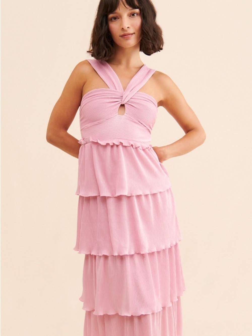 pink Saylor Esperanza midi dress EUC